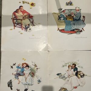 Norman Rockwell pictures, unframed originals. Great condition
